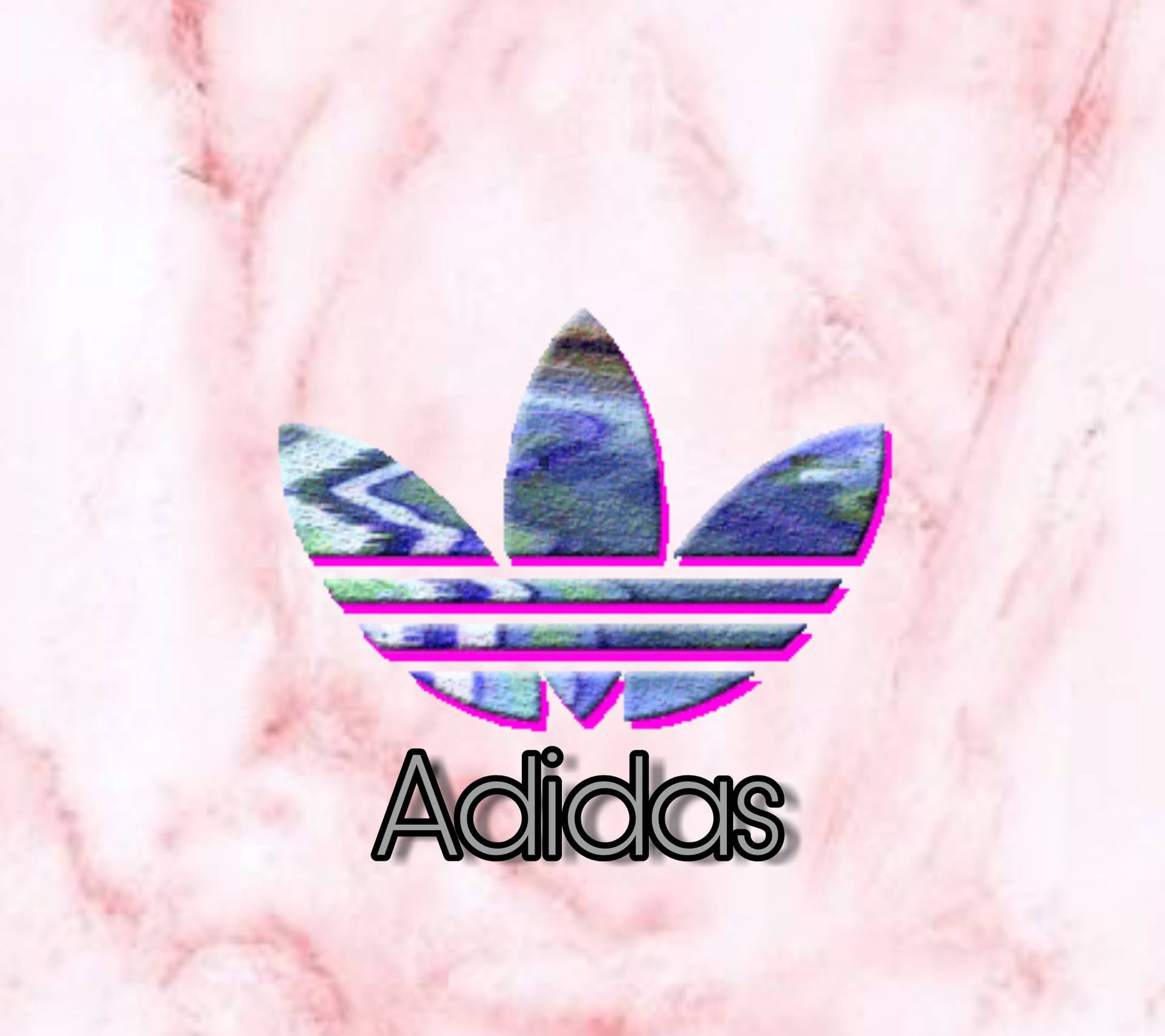 Marble Pink Adidas Logo