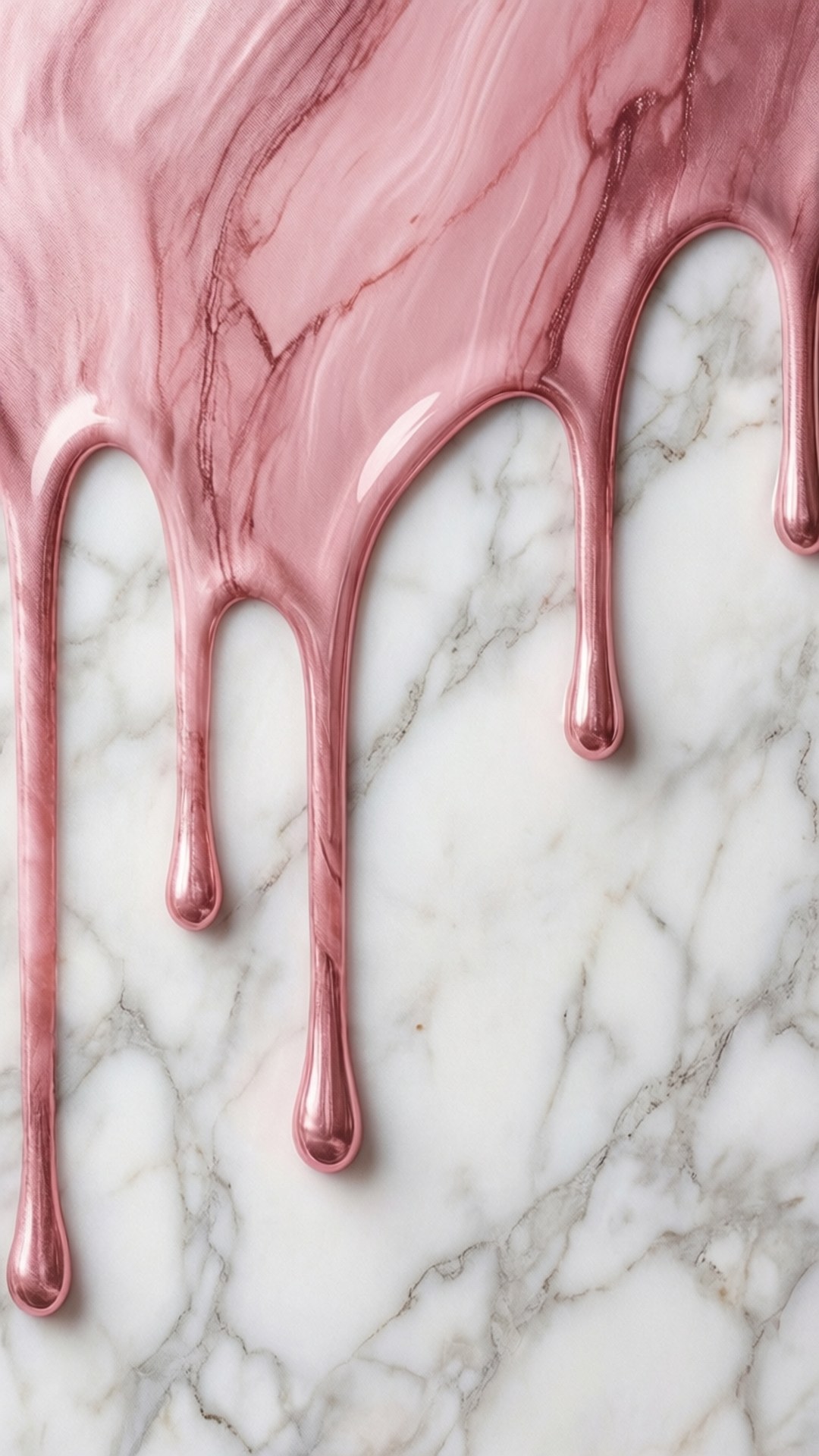 Marmer Pink Drip Elegantie Achtergronden