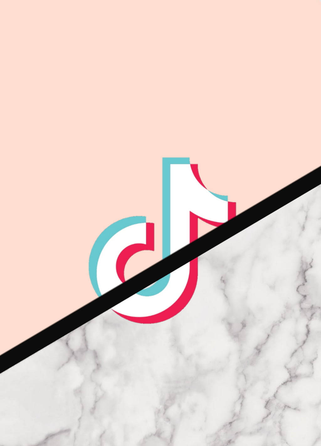 Marmoriertespink Tiktok-logo Wallpaper