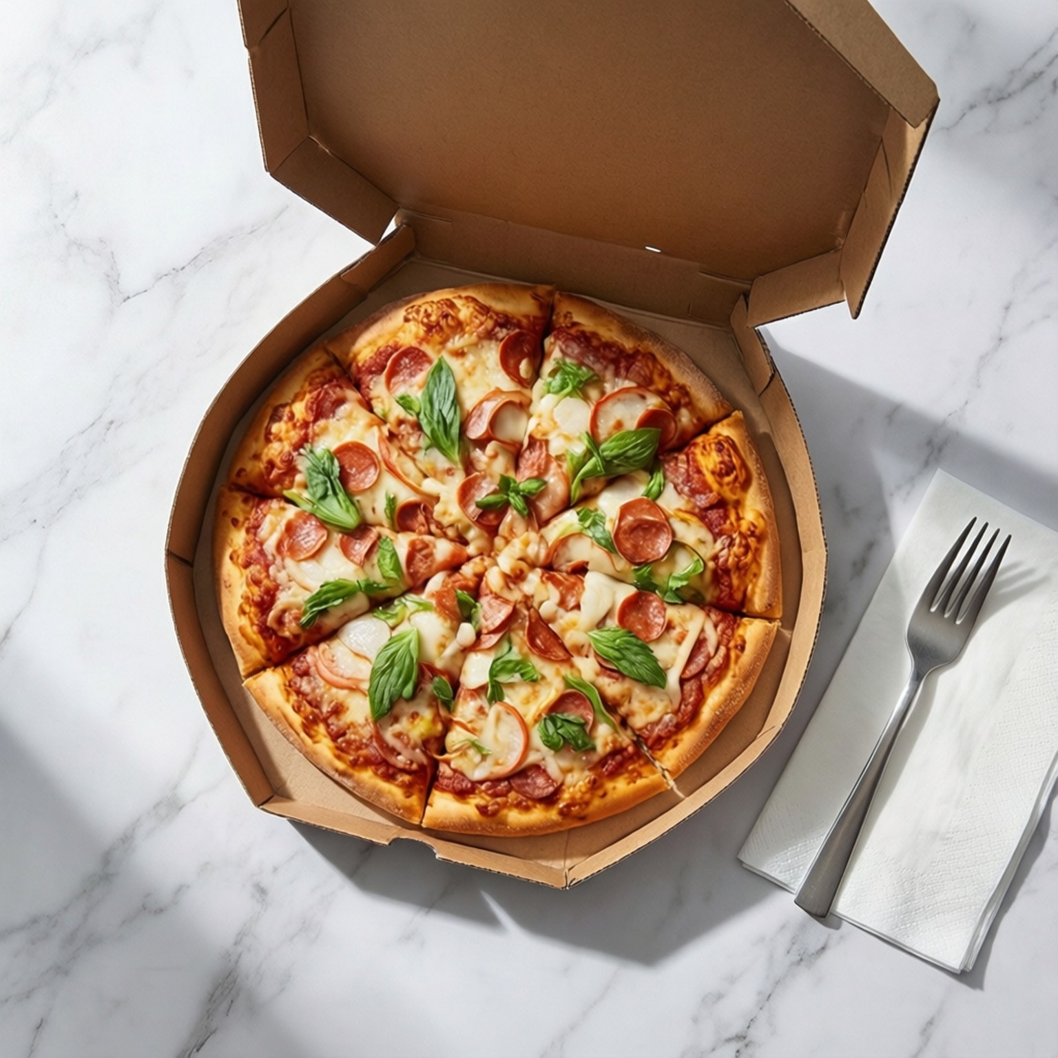 Marmorpizza Bakgrunner