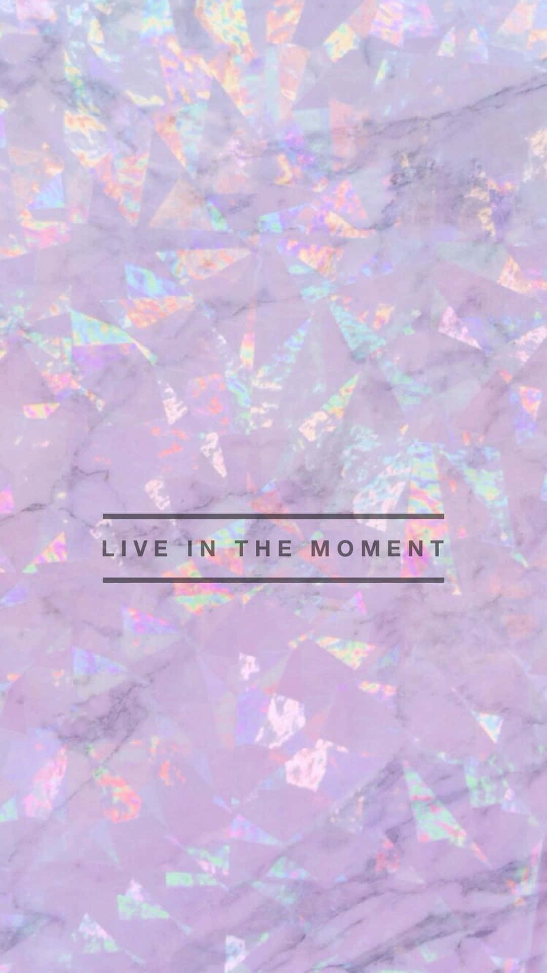 Live In The Moment Marble Purple Background