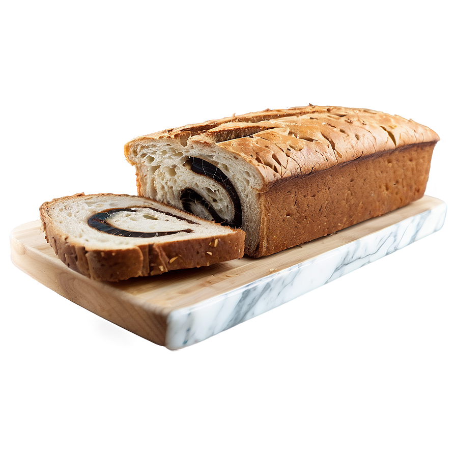 Marble Rye Bread Slice Png 06132024 PNG