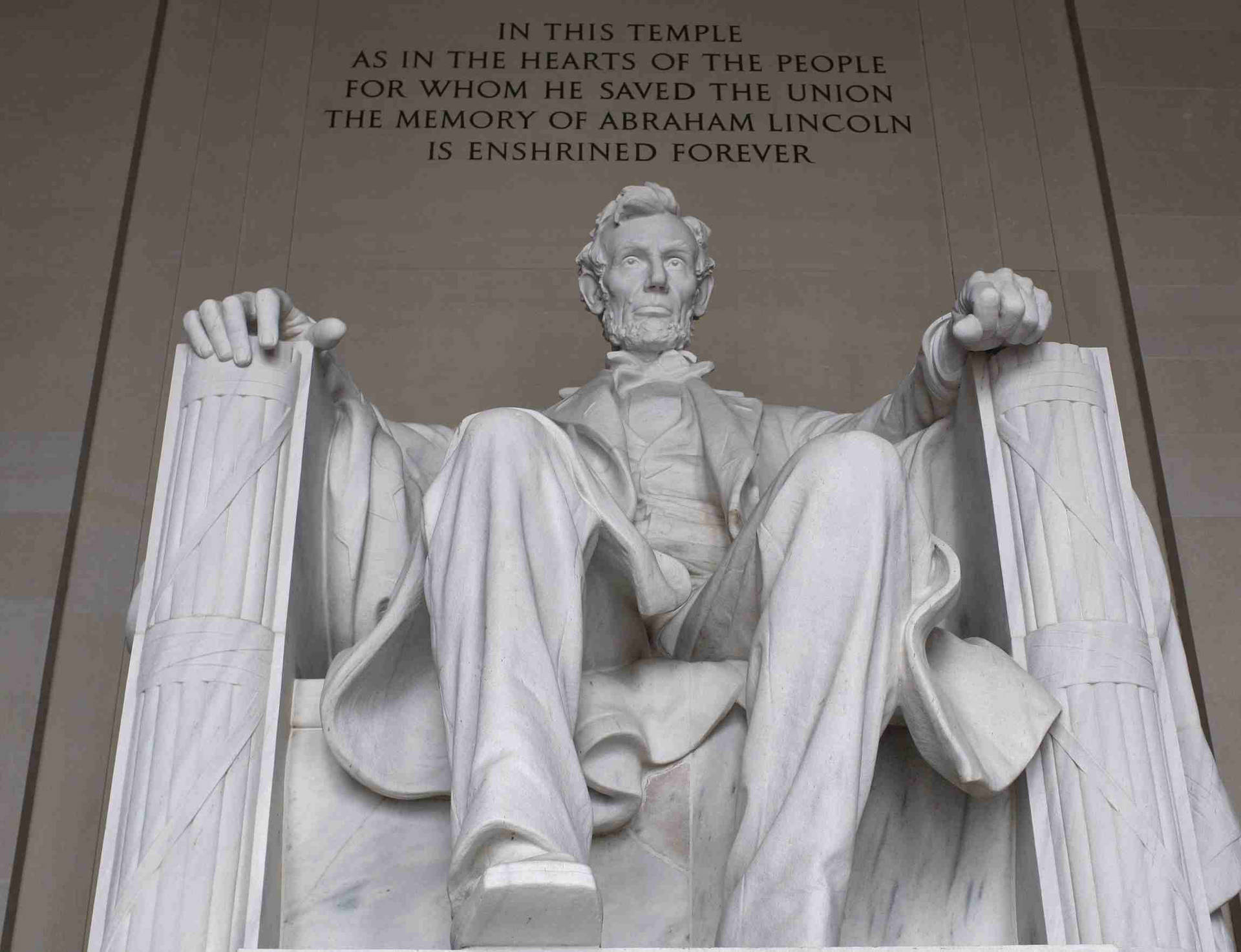 Marble Statue Abraham Lincoln Monument Wallpaper