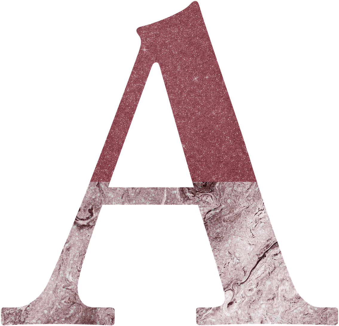 Marble Texture Letter A PNG