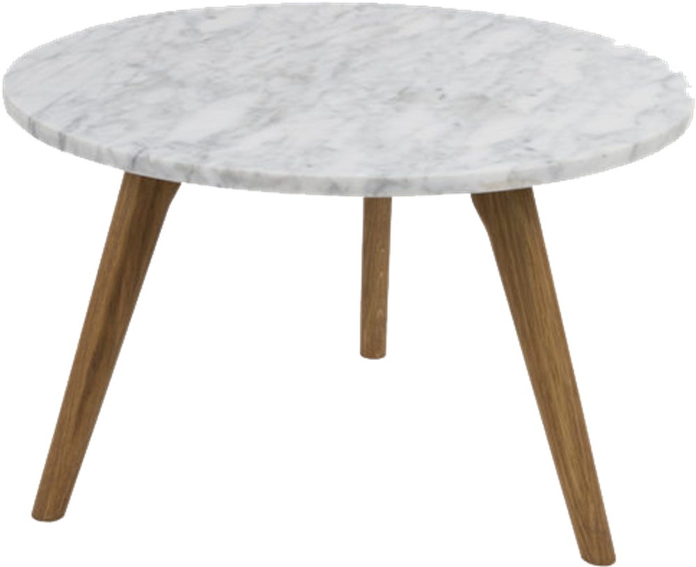 Marble Top Coffee Tablewith Wooden Legs PNG