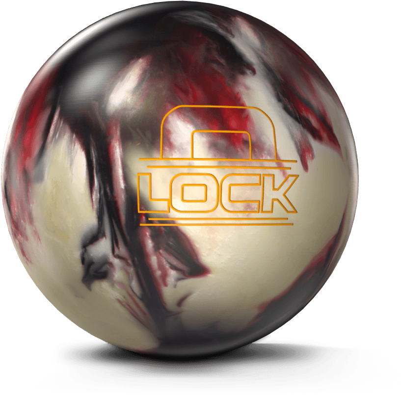 Marbled Red Bowling Ballwith Logo PNG