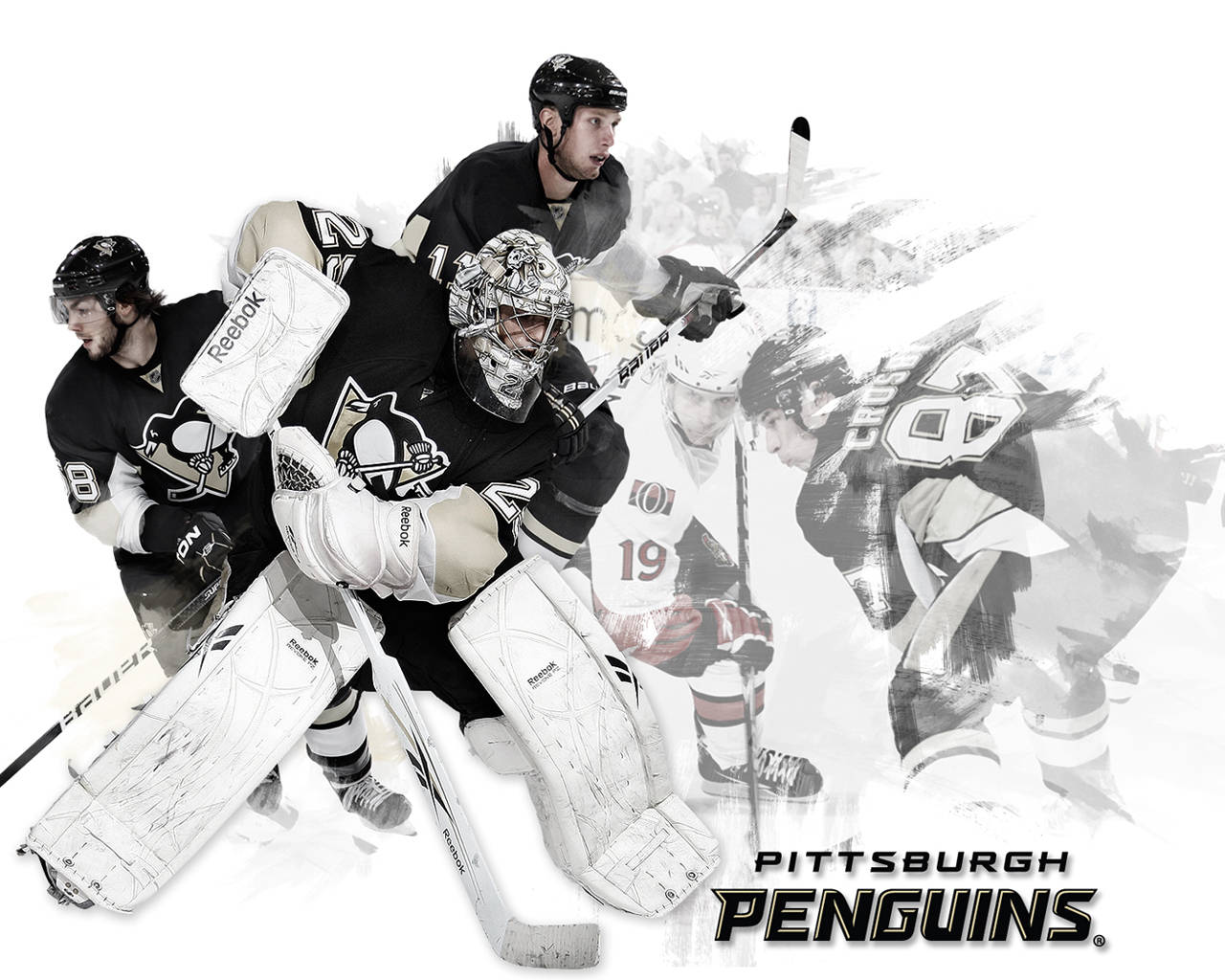 Marc Andre Fleury Pittsburgh Penguins Spiller Tapet Wallpaper