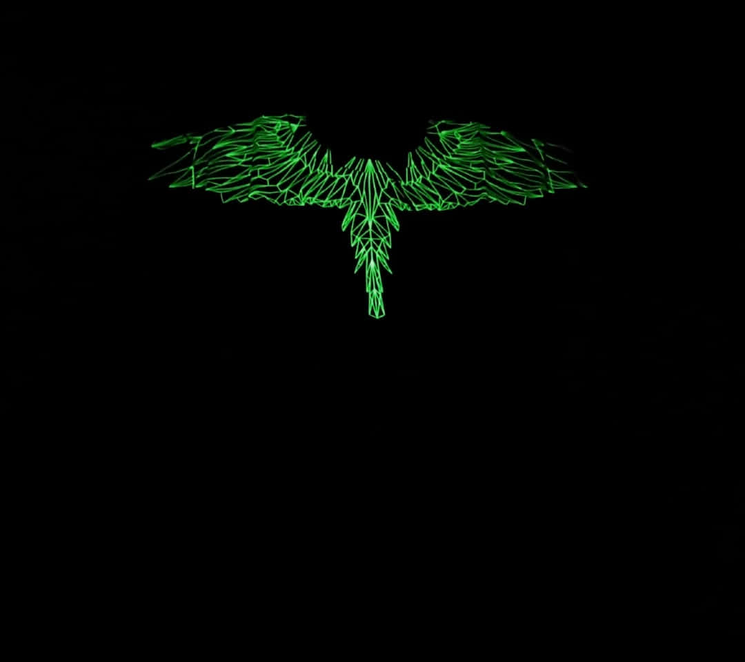 Marcelo Burlon Glowing Green Wings Wallpaper