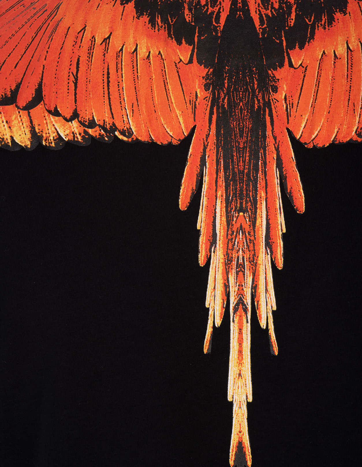 Marcelo Burlon Orange Wings Print Wallpaper
