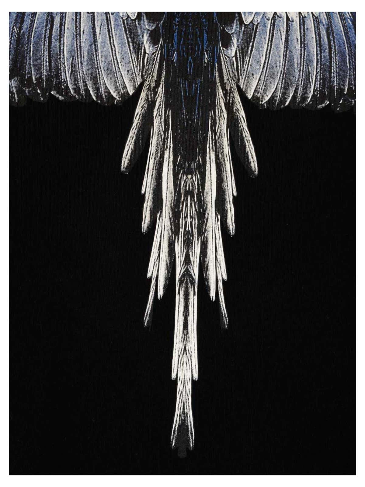Marcelo Burlon White Black Wings Print Wallpaper