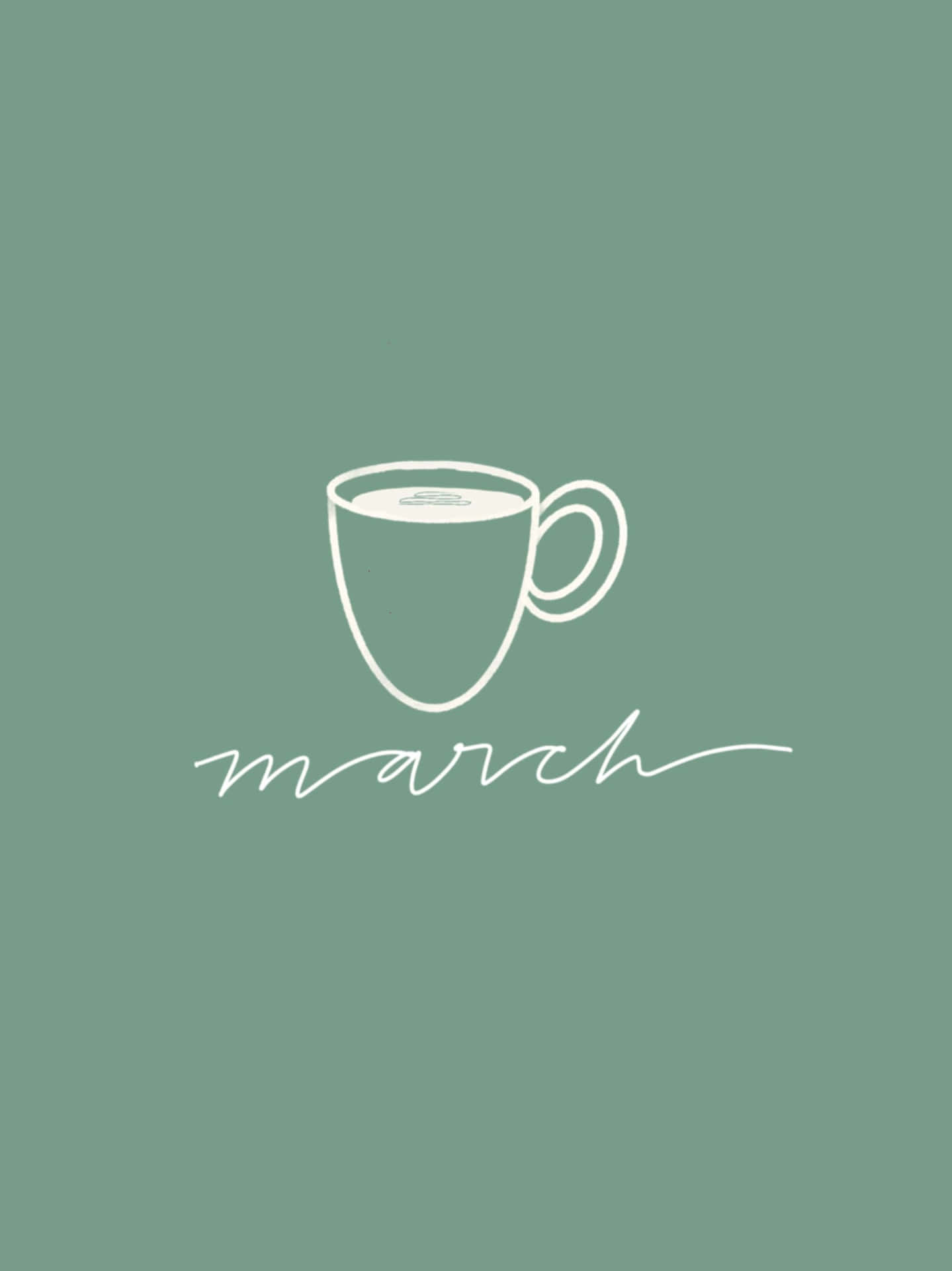 March Coffee Cup Art Wallpaper