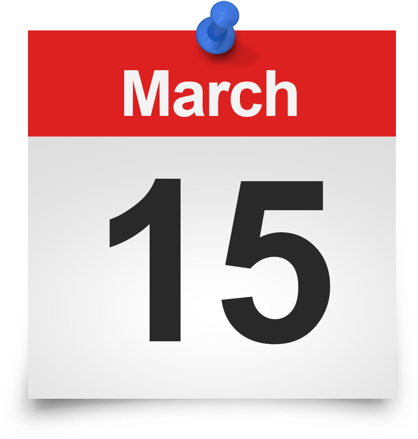 March15 Calendar Icon PNG