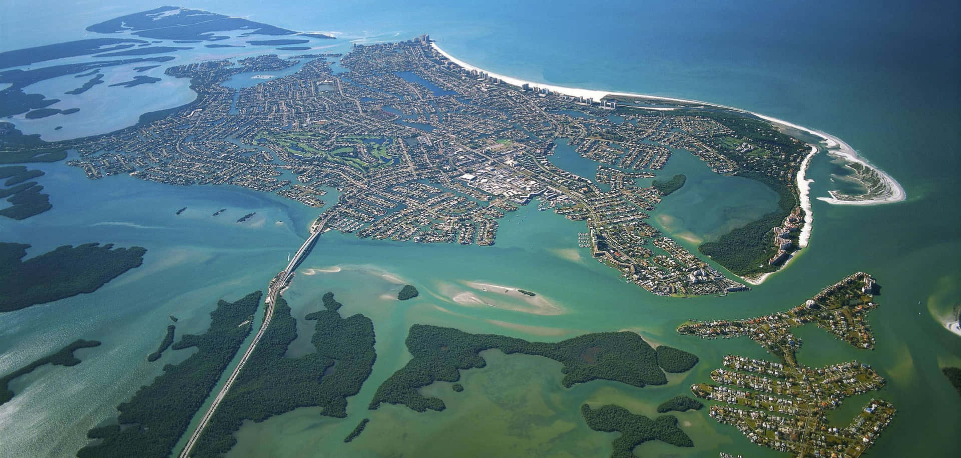 Enbildskön Vy Över Marco Island, Florida
