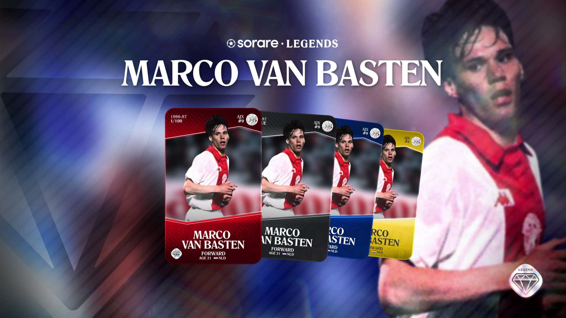 Marco Van Basten Sorare Legends Tapet. Wallpaper