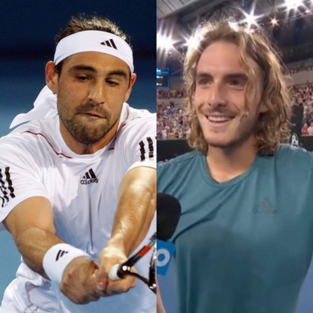 Marcosbaghdatis Stefanos Tsitsipas Collage Would Be Translated To 