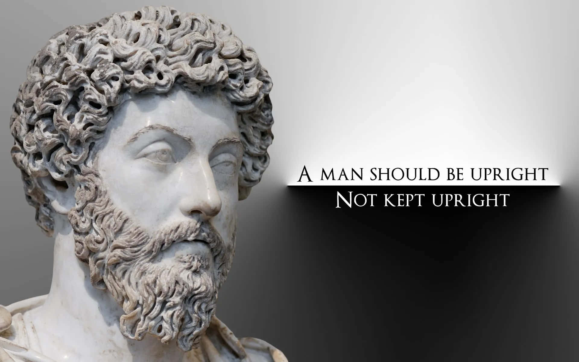 Marcus Aurelius Bustwith Quote Wallpaper