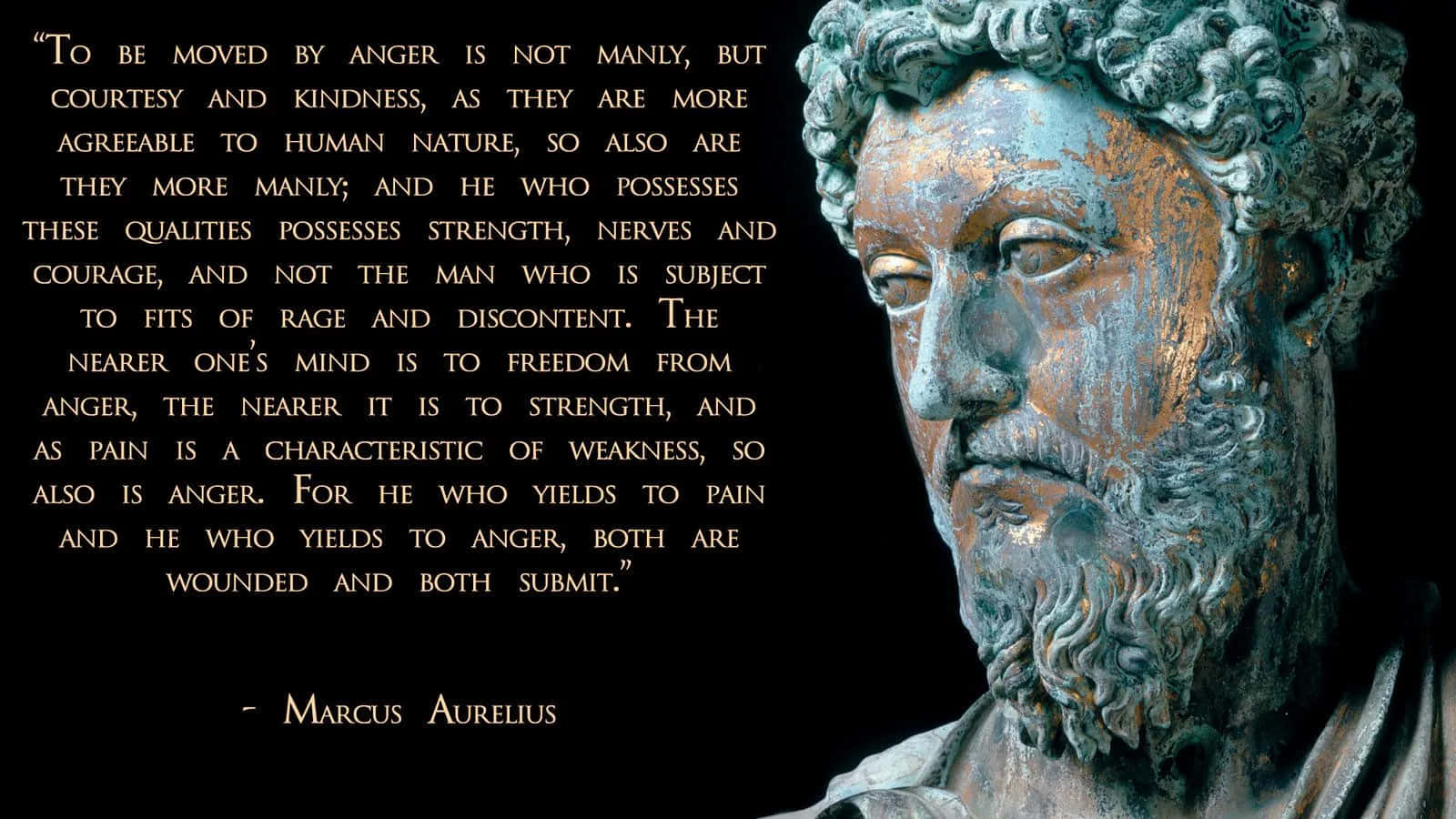 Marcus Aurelius Quoteand Bust Wallpaper