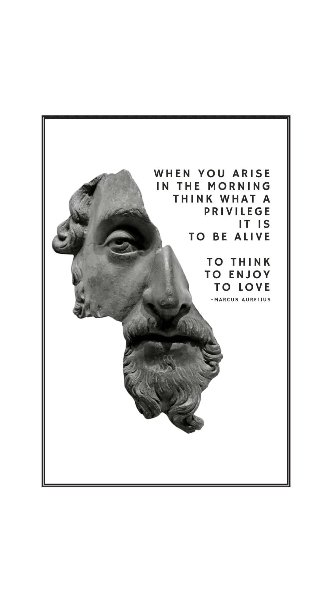 Marcus Aurelius Quoteand Bust Wallpaper