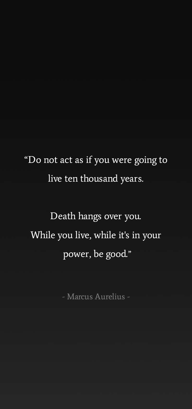 Marcus Aurelius Quoteon Lifeand Death Wallpaper