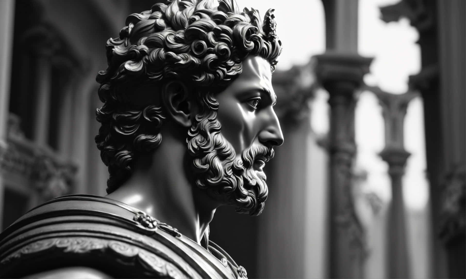 Marcus Aurelius Statue Profile Wallpaper