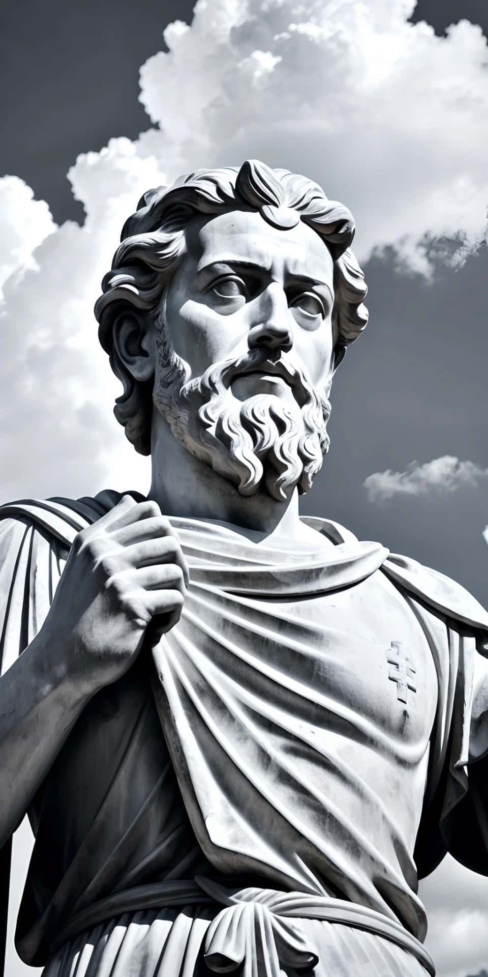 Marcus Aurelius Statue Sky Background Wallpaper