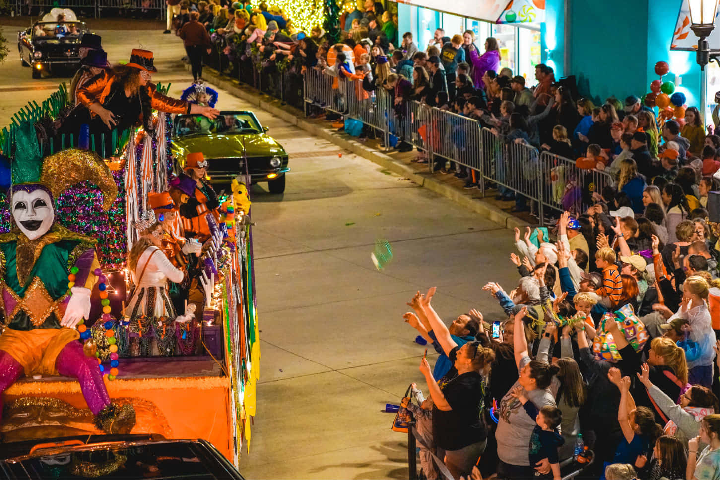 Celebrate the Mardi Gras parade during the festivities of Carnival season