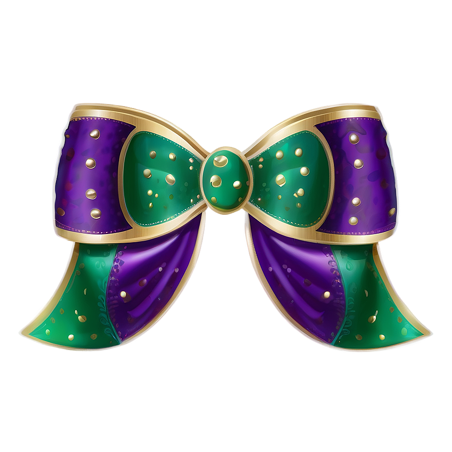 mardi gras cheer bow