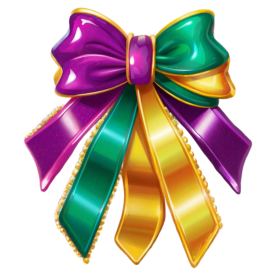 Download Mardi Gras Bow Png Iom | Wallpapers.com