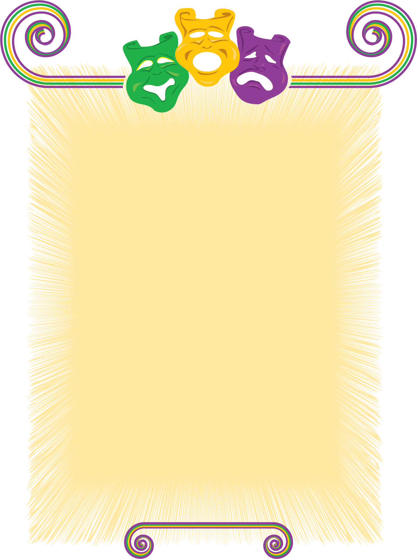 mardi gras mask border