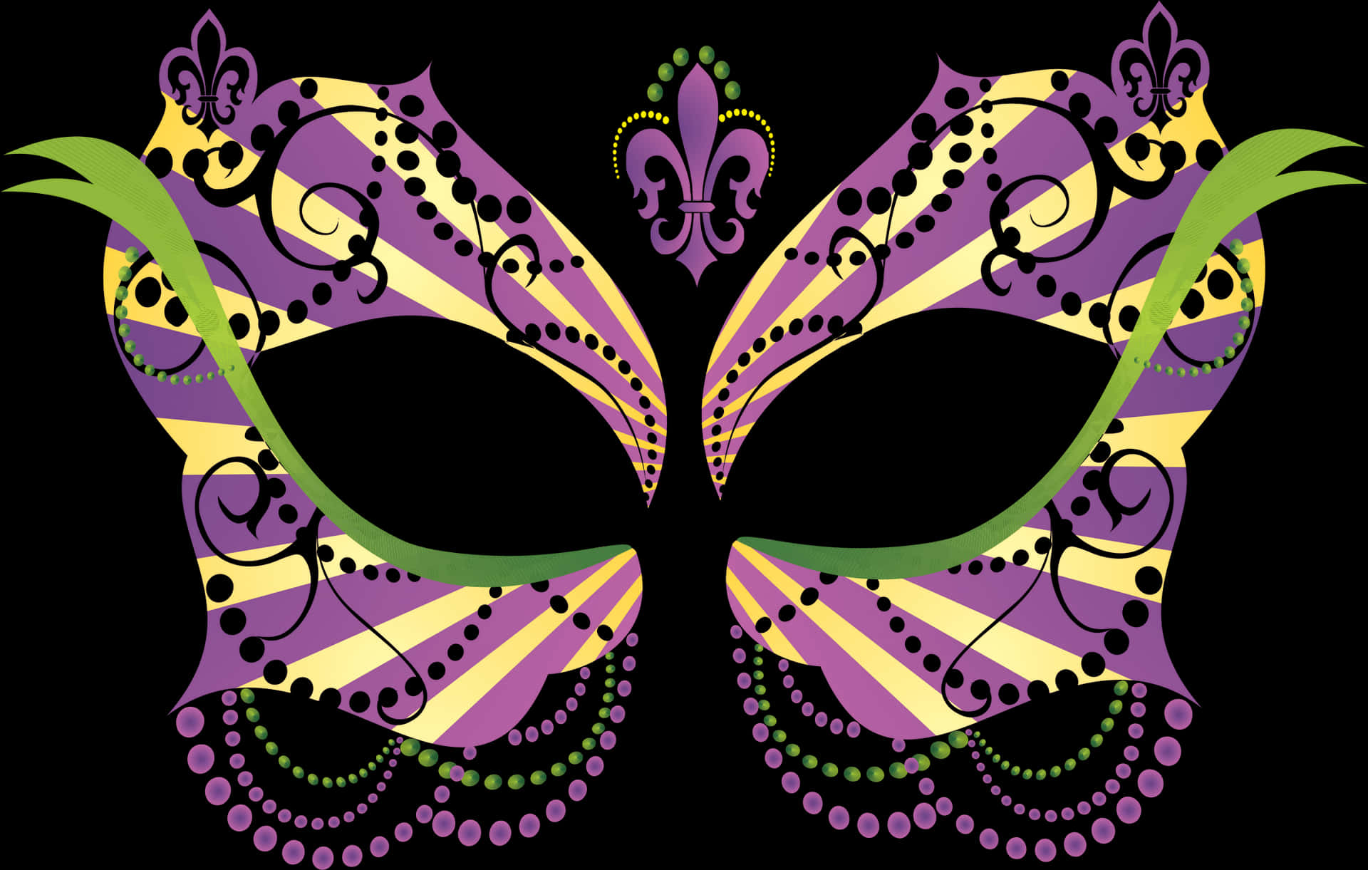 Mardi Gras Mask Design PNG