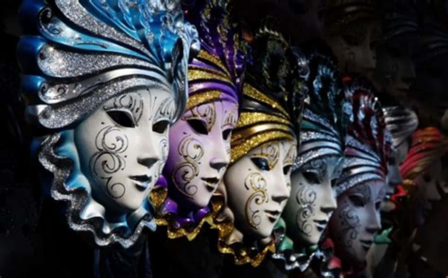 Different Mardi Gras Mask Collections Wallpaper