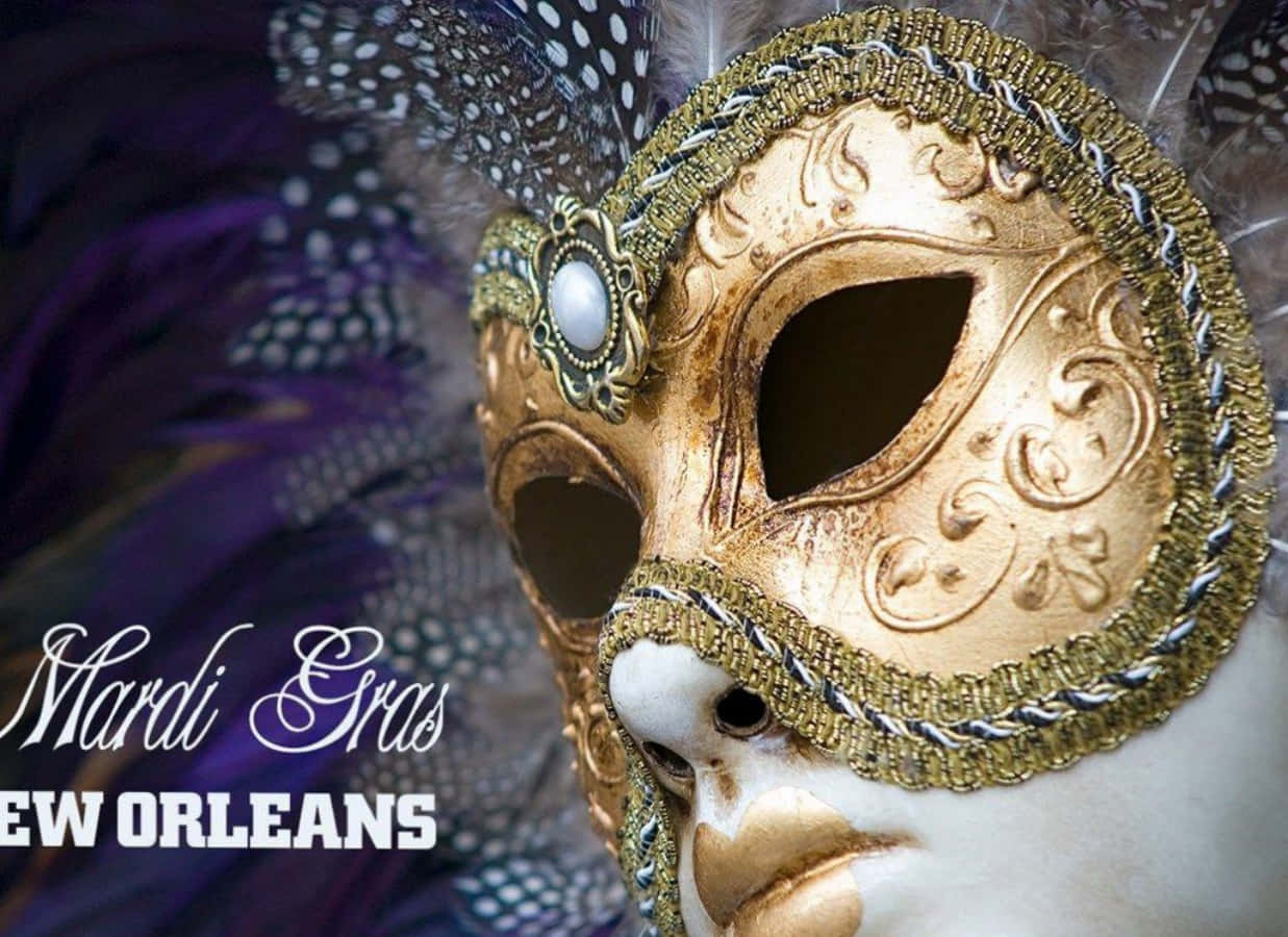 Celebreo Mardi Gras Em Nova Orleans. Papel de Parede