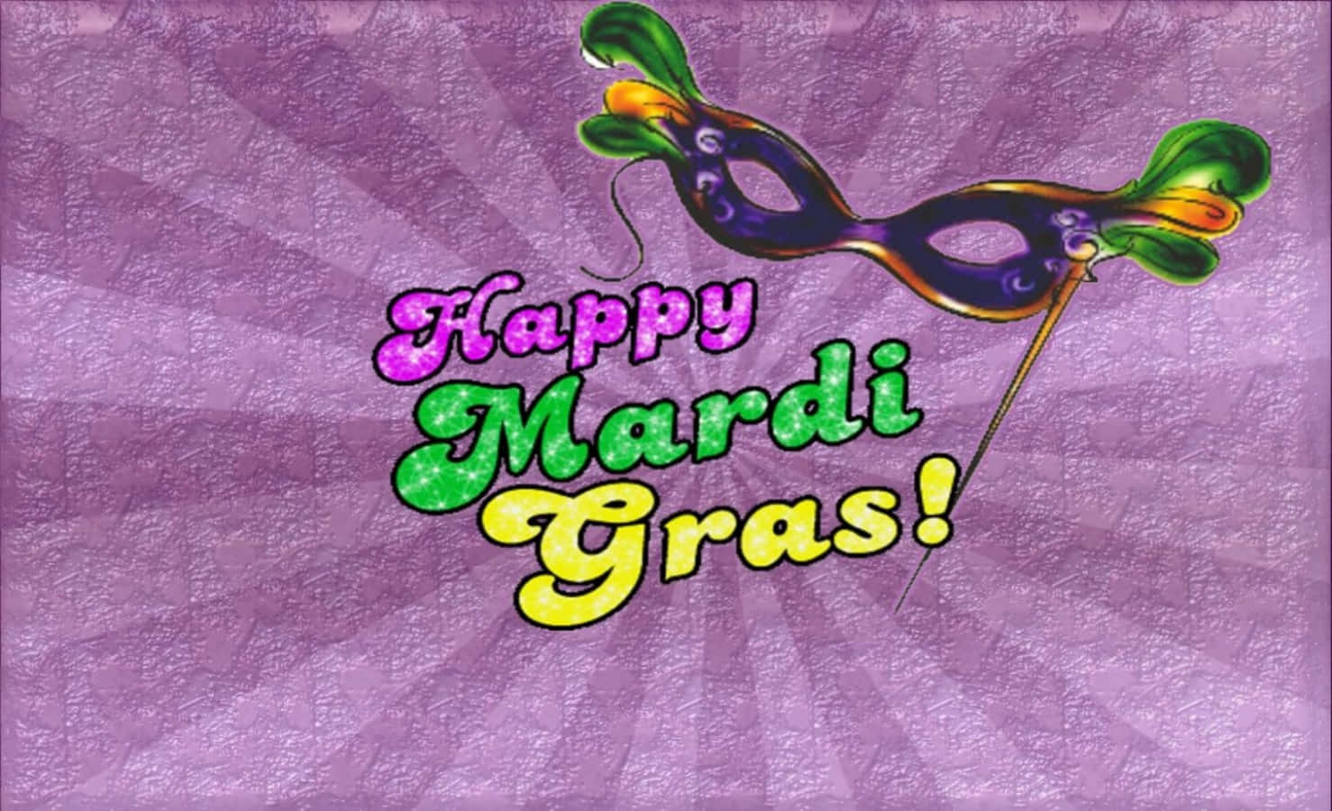 Happy Mardi Gras Purple Poster Wallpaper