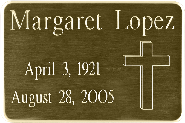 Margaret Lopez Memorial Plaque PNG