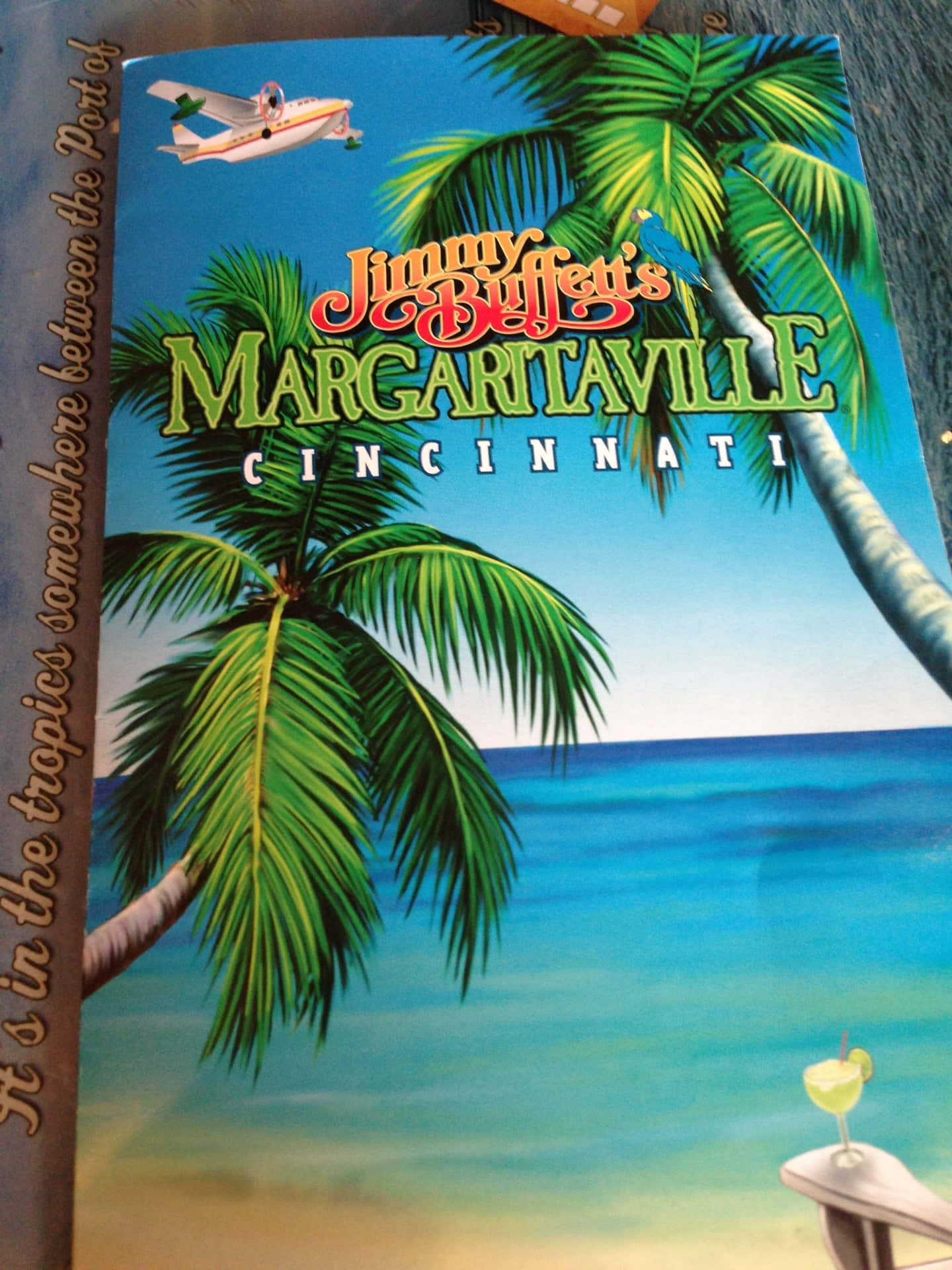 Margaritaville Themed Restaurant Menu Wallpaper