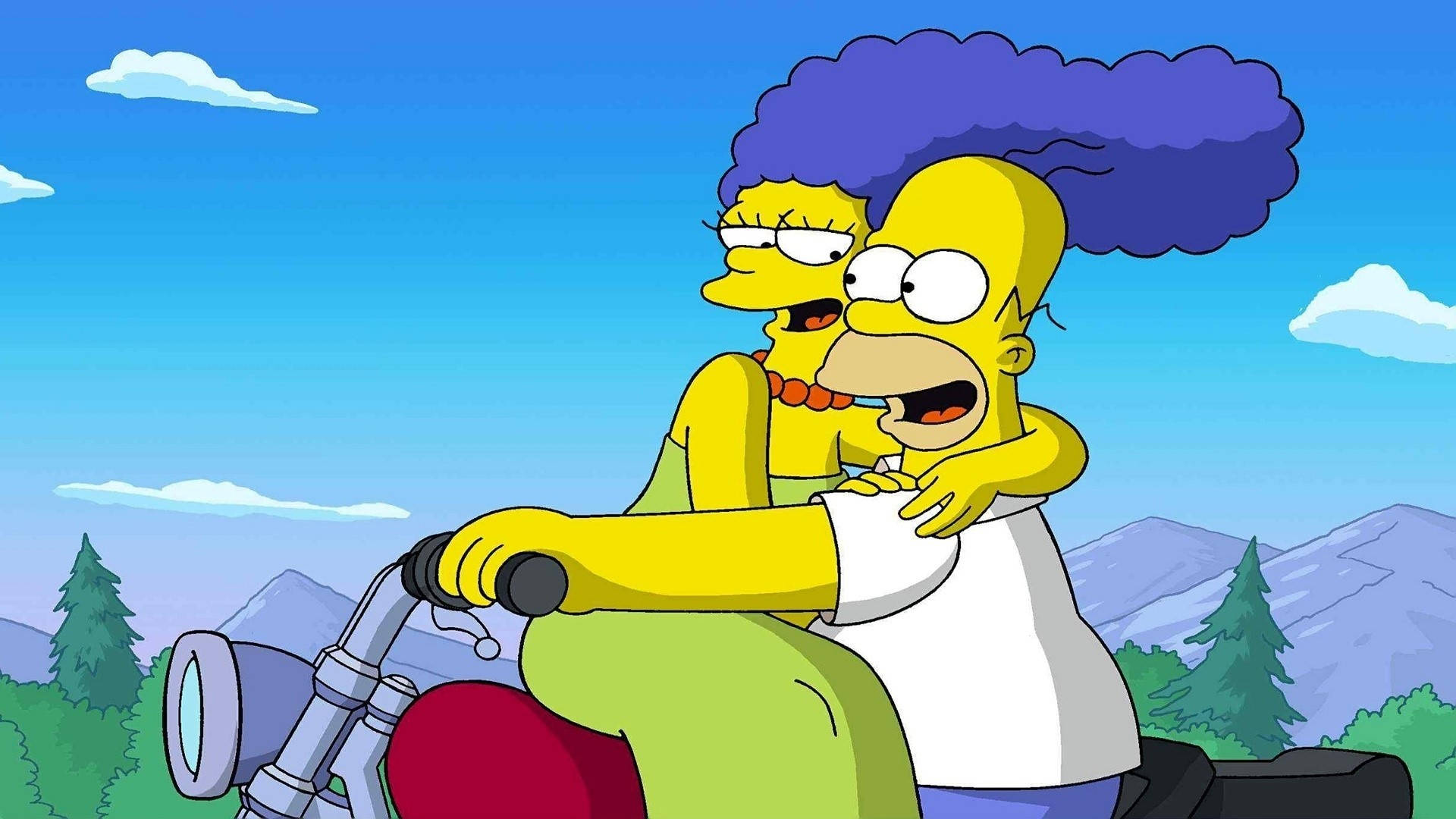 Marge And Homer From The Simpsons Movie Wallpaper