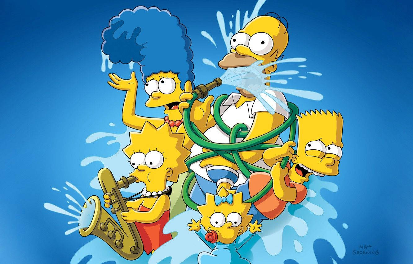 Marge Simpson Homer Bart Lisa Maggie Wallpaper