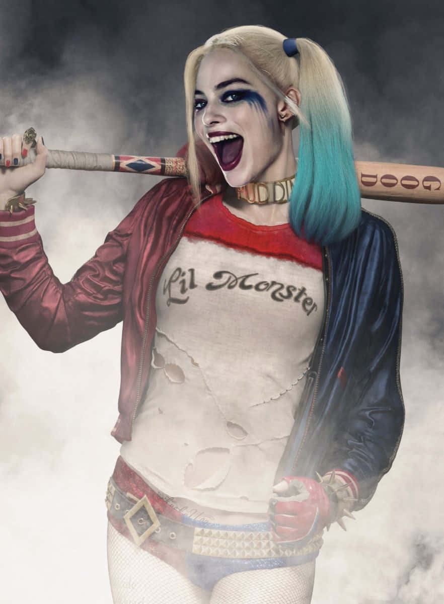 Margotrobbie Come Harley Quinn Da Suicide Squad Sfondo
