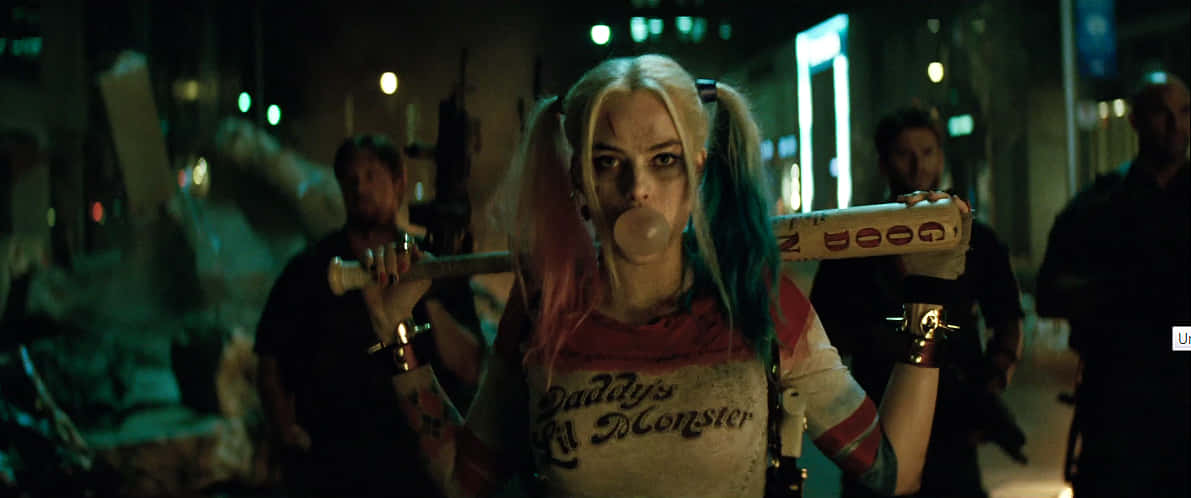 Margot Robbie portraying the iconic Harley Quinn character. Wallpaper