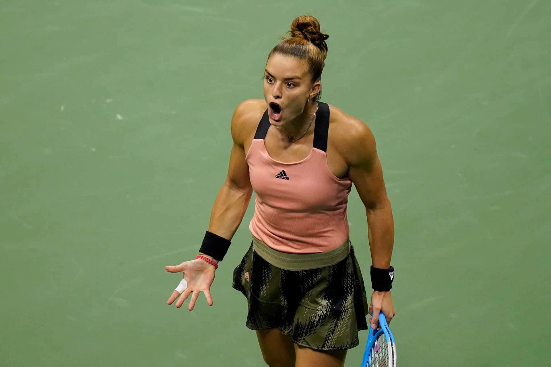 Caption: Shocked Reaction of Tennis Star Maria Sakkari Wallpaper