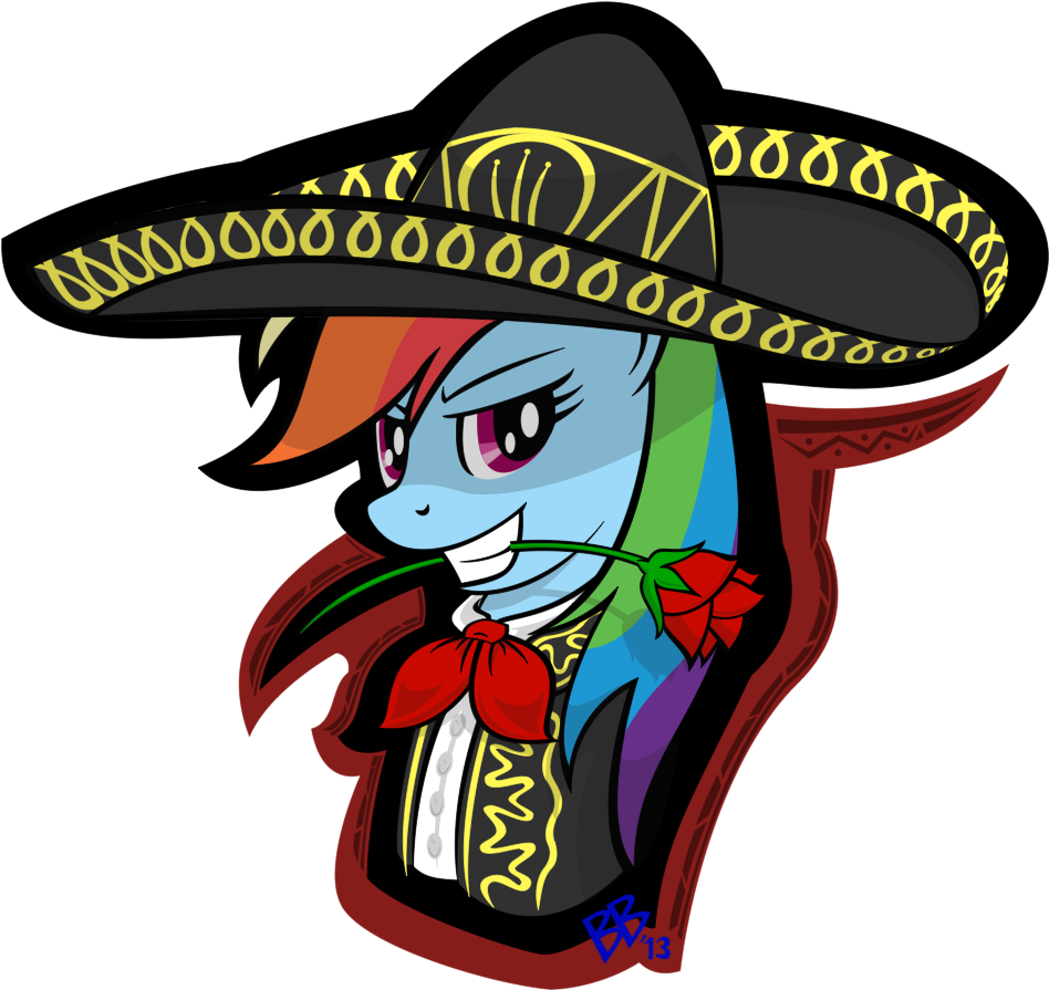 Mariachi Ponywith Sombrero PNG