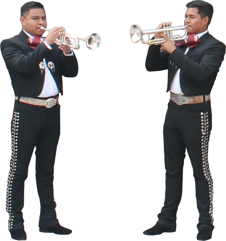 Mariachi Trumpet Players Duo PNG