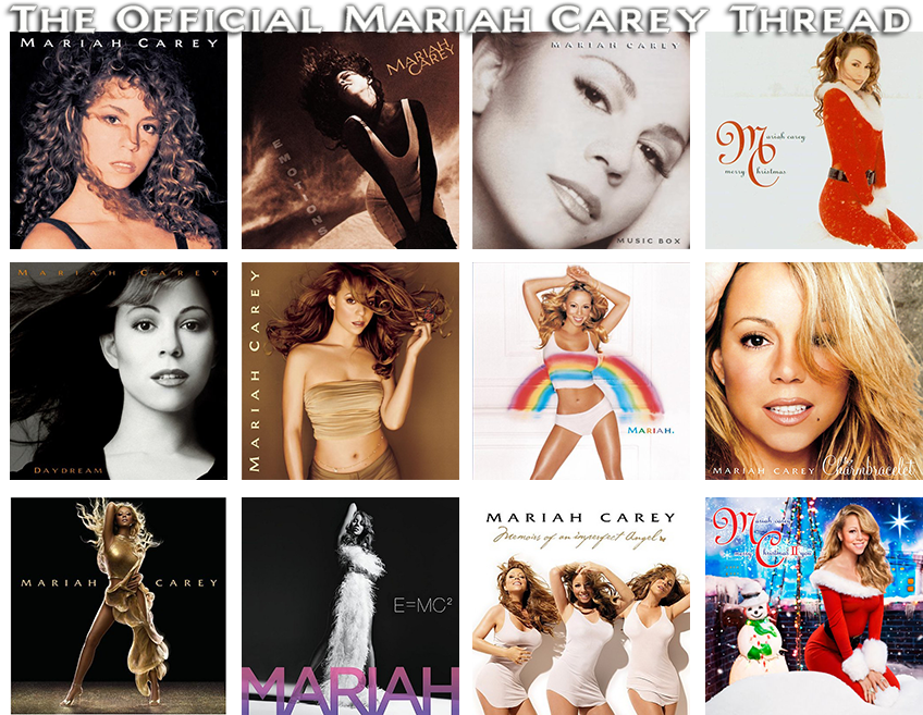 Mariah Carey Album Covers Collage PNG