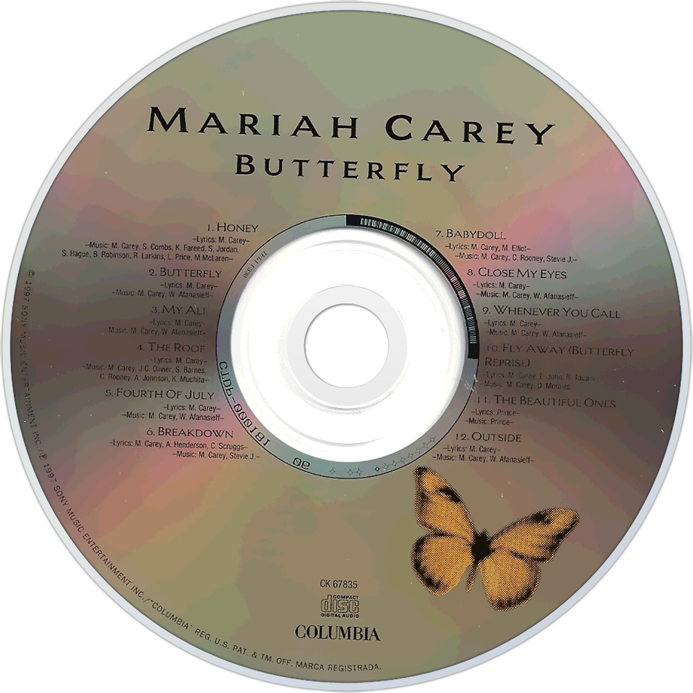 Mariah Carey Butterfly Album C D PNG