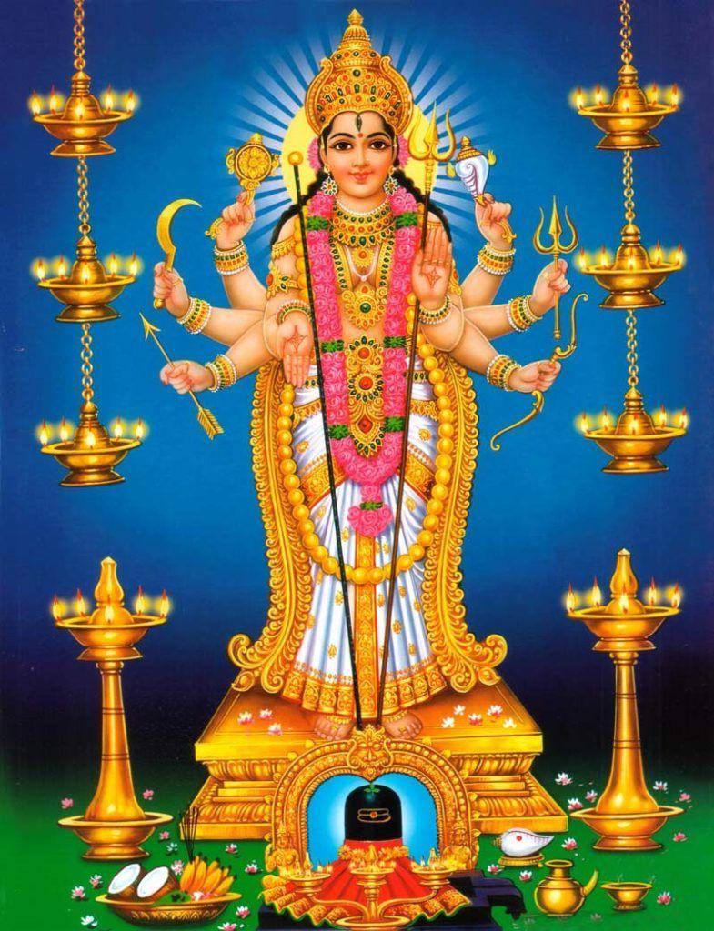 Download Mariamman Covered In Gold Wallpaper | Wallpapers.com