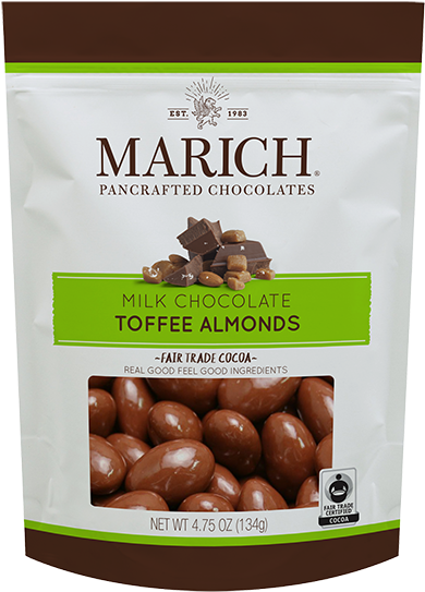 Marich Milk Chocolate Toffee Almonds Package PNG