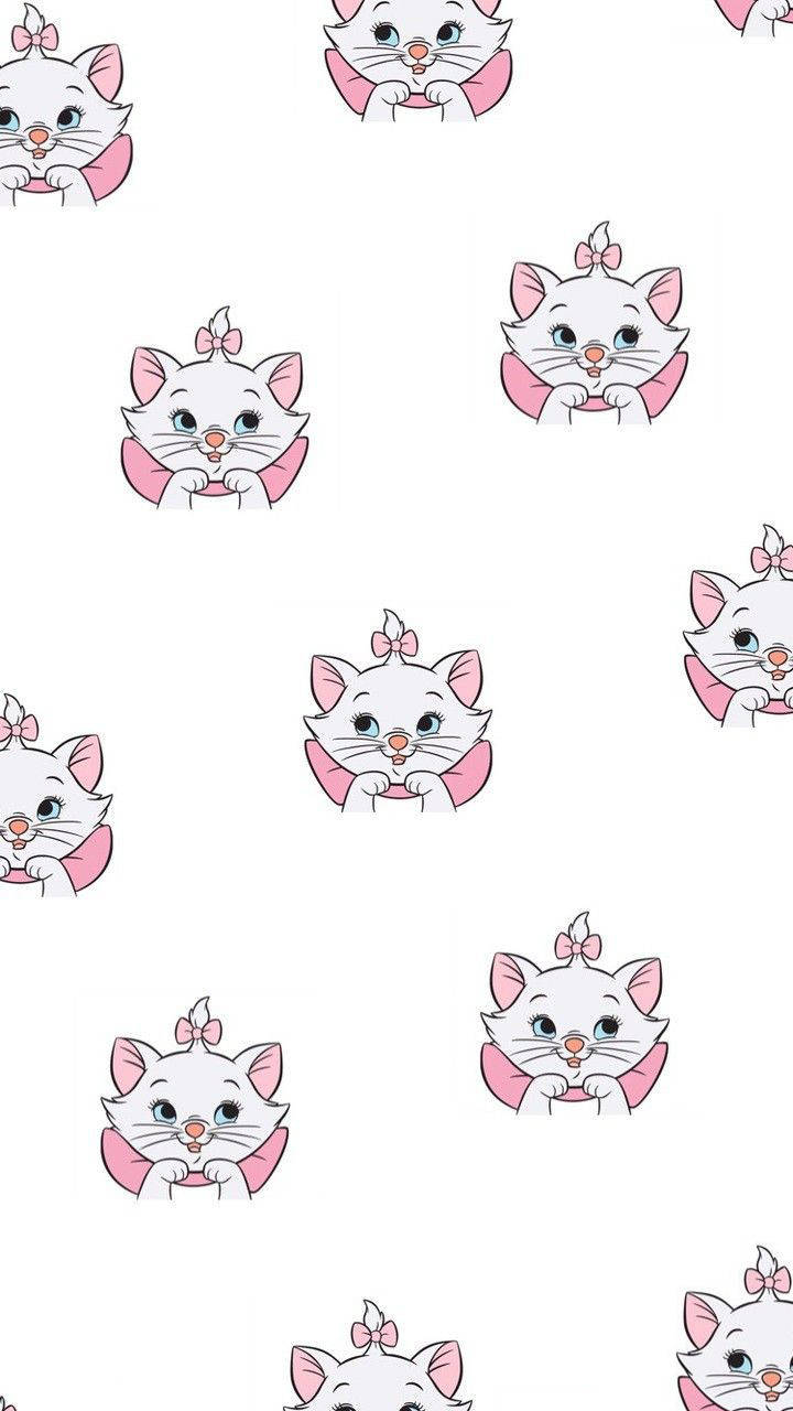 Marie The Cat Pattern Wallpaper