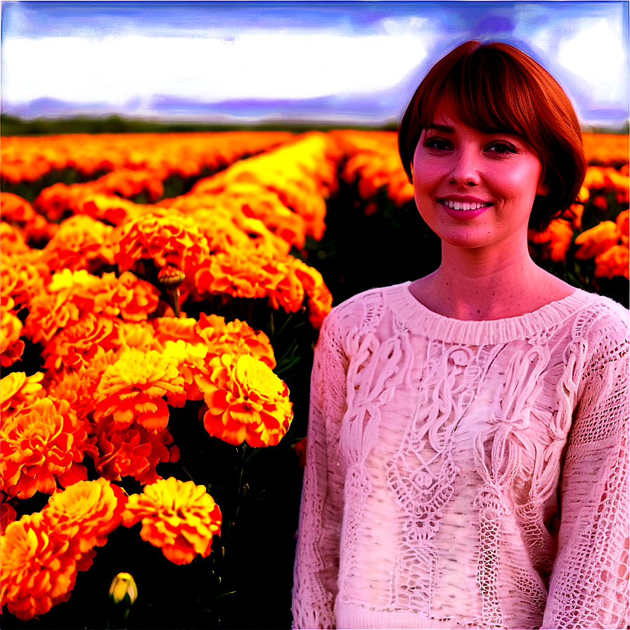 Marigold Field Png 45 PNG