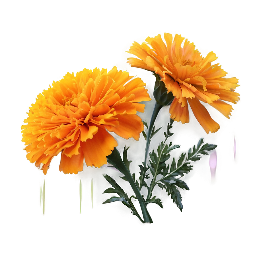 Marigold Floral Design Png 91 PNG