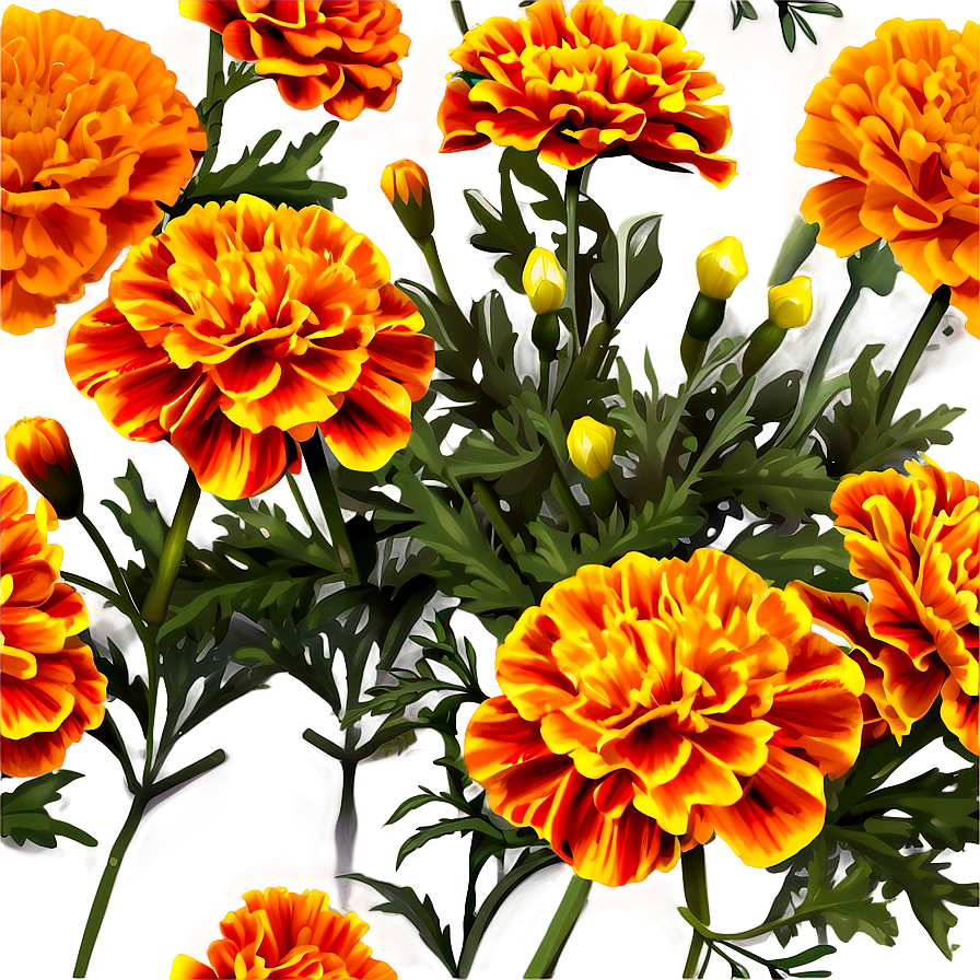 Marigold Flowers Png 92 PNG